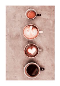 tapis cuisine cafe rectangulaire multi couleur design tasse cafe tapisetdeco maroc design