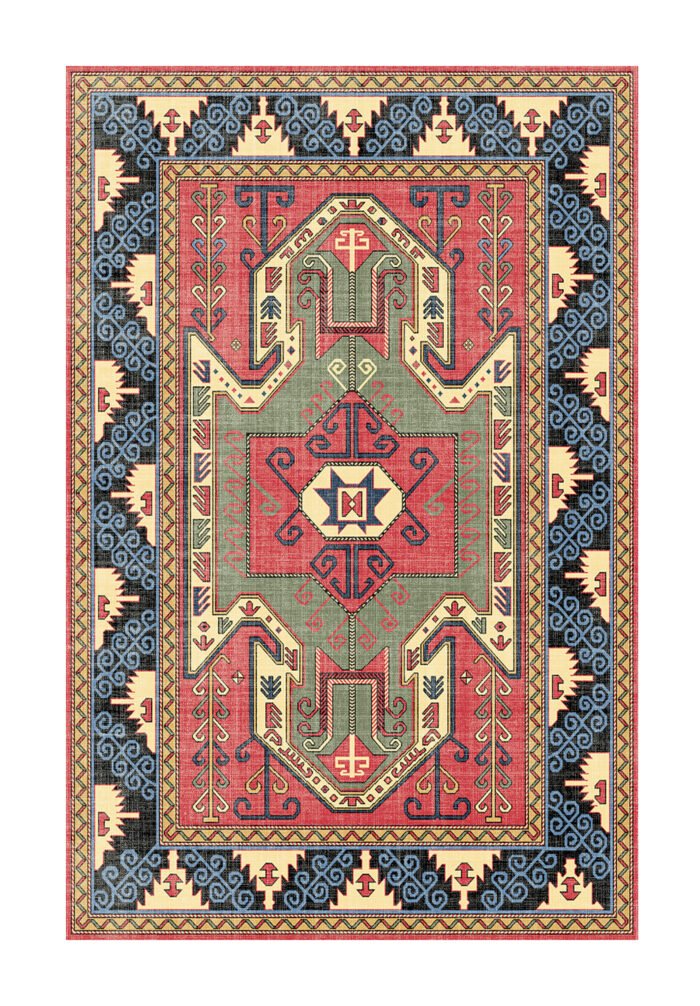Tapis Salon Ethnique Multicolore – Motifs Traditionnels Maroc – Image 2
