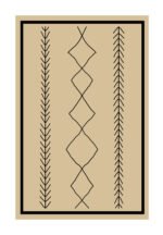 Tapis Salon Scandinave Crème – Design Moderne Géométrique