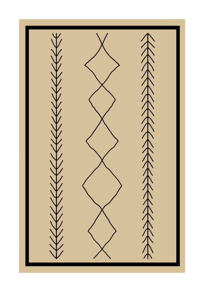 Tapis Salon Scandinave Crème – Design Moderne Géométrique – Image 5