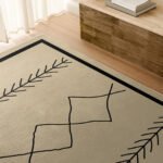 Tapis Salon Scandinave Crème – Design Moderne Géométrique – Image 4