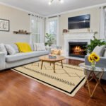 Tapis Salon Scandinave Crème – Design Moderne Géométrique – Image 3