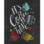 Tapis Cuisine Coffee Time – Design Moderne Noir & Coloré